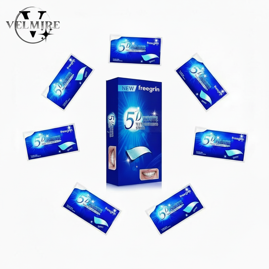 Freegrin 5D White with Velmire Logo Top Left